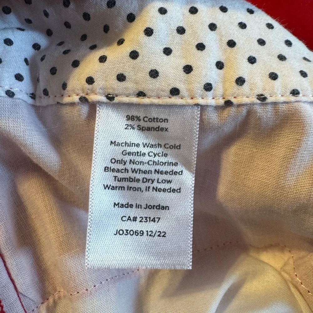 NWT  Talbots Women's Vibrant Red PERFECT SKIMMER  Capri Pant  SZ: 16   BIN#S - Picture 9 of 11